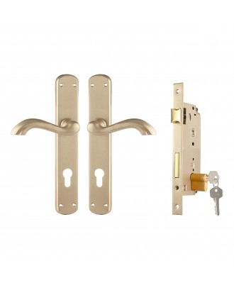 SOFAB Door Lock with handles ( Beige ) 40 MM