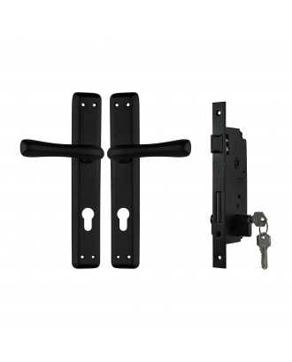 SOFAB Door Lock with handles ( BLACK ) 40MM