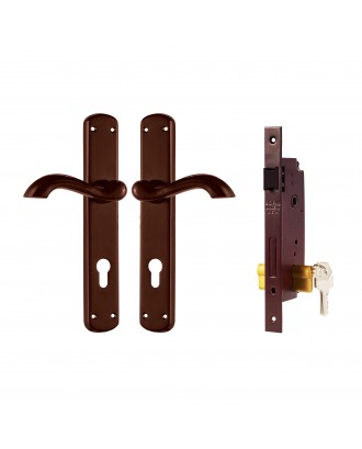 SOFAB Door Lock with handles ( BROWN) 40 MM
