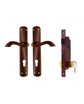 SOFAB Door Lock with handles ( BROWN) 40 MM