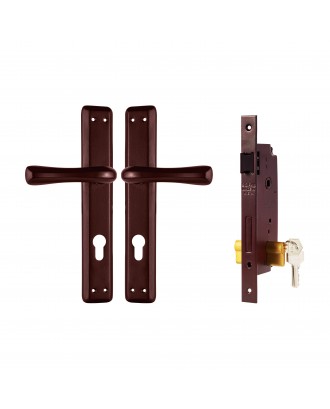 SOFAB Door Lock with handles ( BROWN) 40 MM