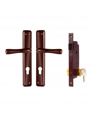 SOFAB Door Lock with handles ( BROWN) 40 MM